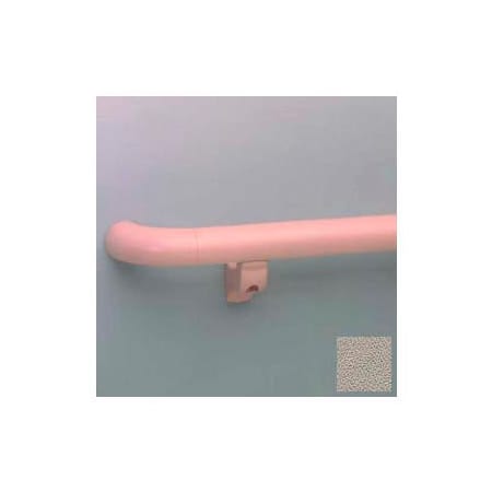 Pawling Round Handrail, 1-1/2" Grip, Aluminum Retainer, 12' Long, Chinchilla BR-1200-12-297